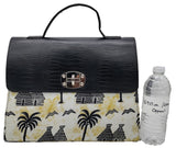 Faux Leather Afro Print Handbag
